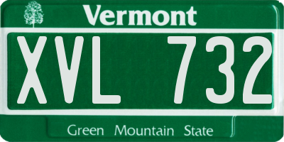 VT license plate XVL732