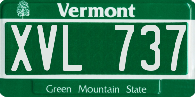 VT license plate XVL737