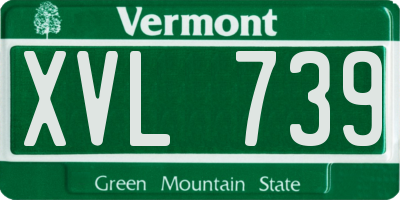 VT license plate XVL739