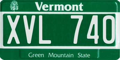 VT license plate XVL740