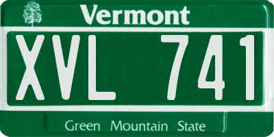 VT license plate XVL741