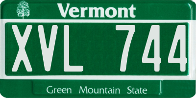 VT license plate XVL744