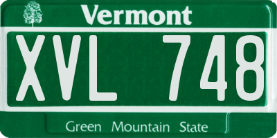 VT license plate XVL748