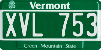 VT license plate XVL753