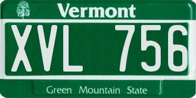 VT license plate XVL756