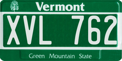 VT license plate XVL762
