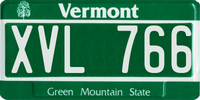 VT license plate XVL766