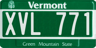 VT license plate XVL771
