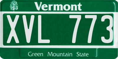 VT license plate XVL773