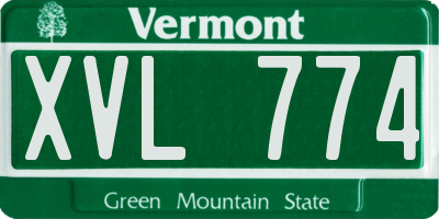 VT license plate XVL774