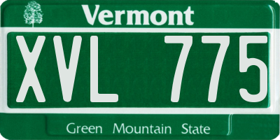 VT license plate XVL775