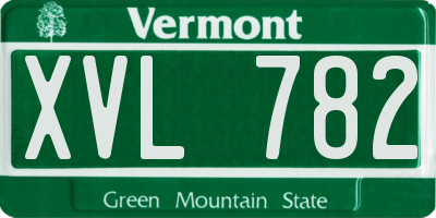 VT license plate XVL782