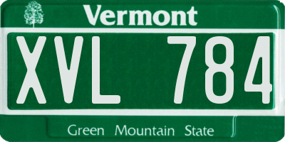 VT license plate XVL784