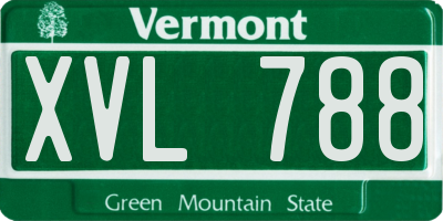 VT license plate XVL788