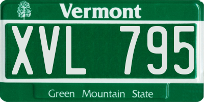 VT license plate XVL795