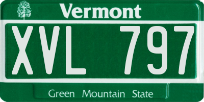 VT license plate XVL797
