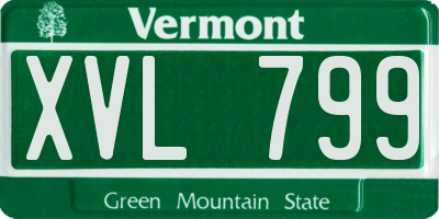 VT license plate XVL799