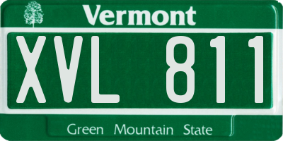 VT license plate XVL811