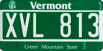 VT license plate XVL813