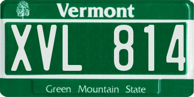 VT license plate XVL814