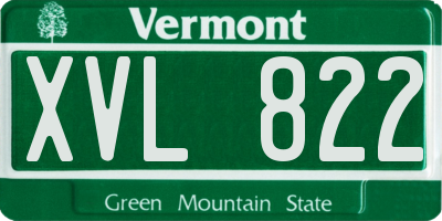 VT license plate XVL822