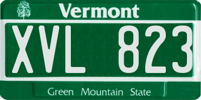 VT license plate XVL823
