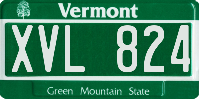 VT license plate XVL824