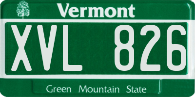 VT license plate XVL826