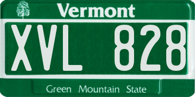 VT license plate XVL828
