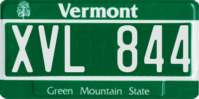 VT license plate XVL844