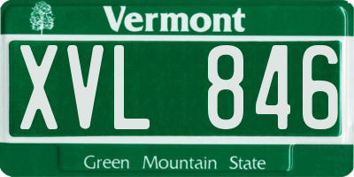 VT license plate XVL846