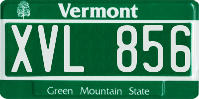 VT license plate XVL856