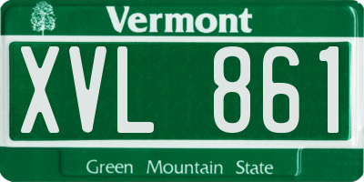 VT license plate XVL861