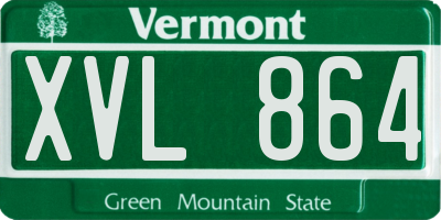 VT license plate XVL864