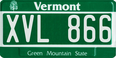 VT license plate XVL866