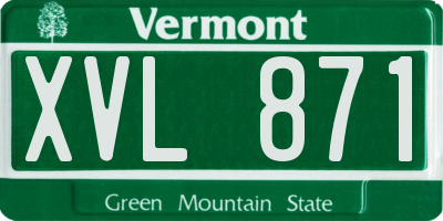 VT license plate XVL871