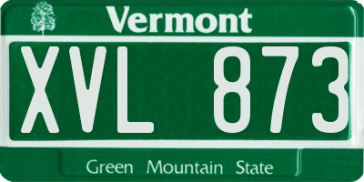 VT license plate XVL873