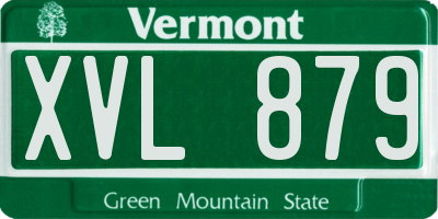 VT license plate XVL879
