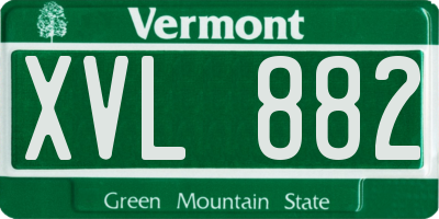 VT license plate XVL882