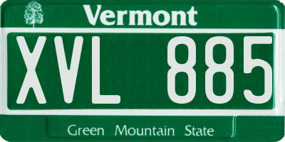 VT license plate XVL885