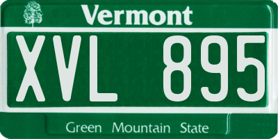 VT license plate XVL895