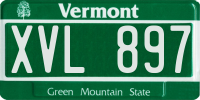 VT license plate XVL897