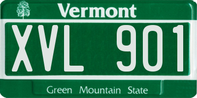 VT license plate XVL901