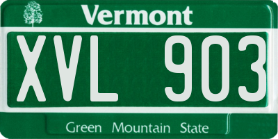 VT license plate XVL903