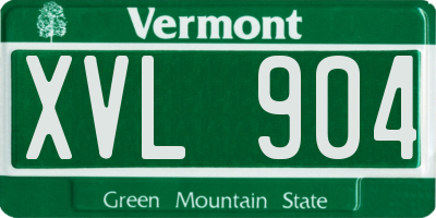 VT license plate XVL904