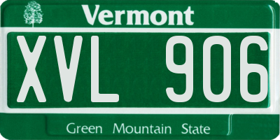 VT license plate XVL906