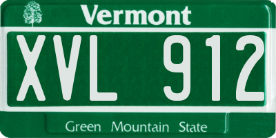 VT license plate XVL912
