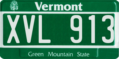 VT license plate XVL913