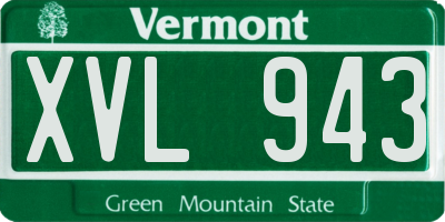 VT license plate XVL943