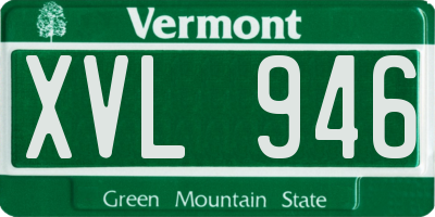 VT license plate XVL946